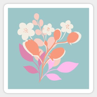 Modern floral bouquet print Sticker